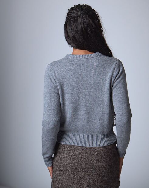 Cardigan en Laine mélangée Bcbg     gris