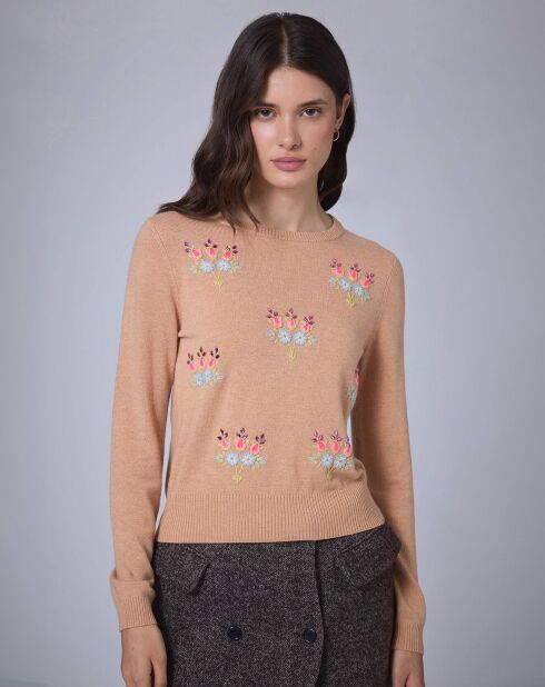 Pull en Laine mélangée BCBG     camel
