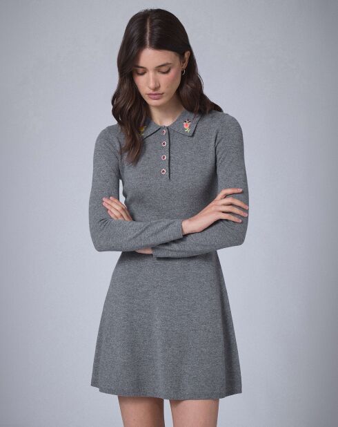 Robe en Laine mélangée BCBG     grise