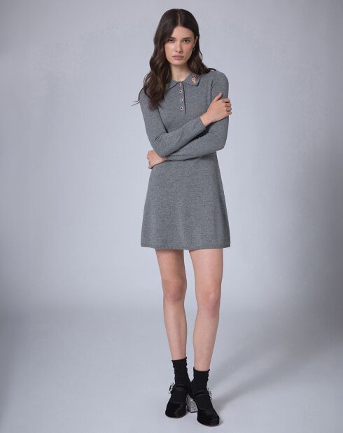 Robe en Laine mélangée BCBG     grise