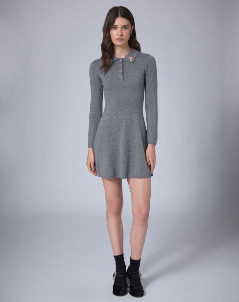 Robe en Laine mélangée BCBG     grise