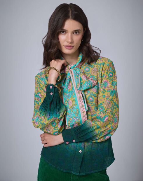 Chemise Bohemian Hindi    kaki