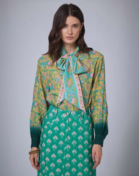 Chemise Bohemian Hindi    kaki