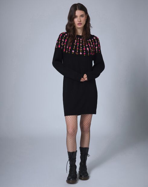 Robe en Laine mélangée Claudine     noire