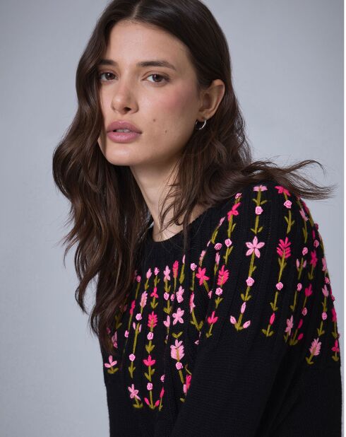 Robe en Laine mélangée Claudine     noire