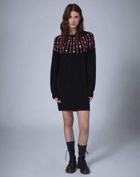 Robe en Laine mélangée Claudine     noire