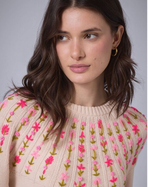 Pull en Laine mélangée Claudine     nude