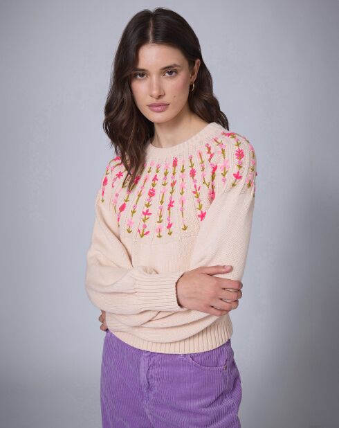 Pull en Laine mélangée Claudine     nude