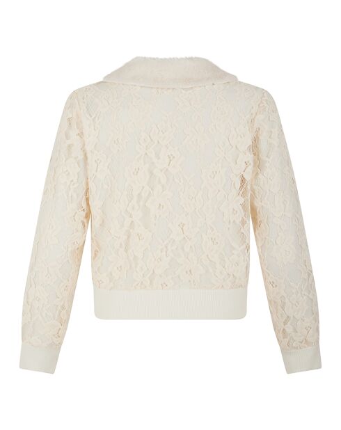 Cardigan Maille Dentelle    ecru
