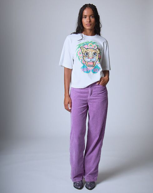 T-Shirt Happy Holi    blanc
