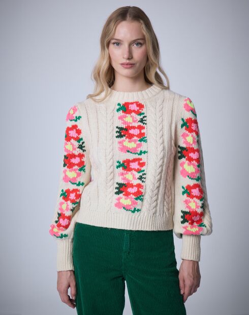 Pull 100% Laine Heidi     ecru