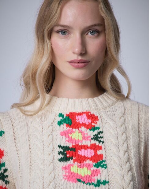 Pull 100% Laine Heidi     ecru