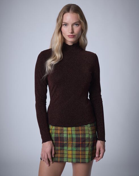 Top Lurex     chocolat