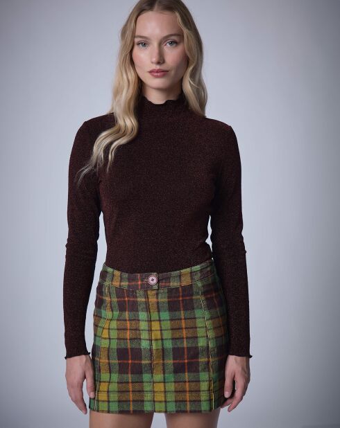 Top Lurex     chocolat