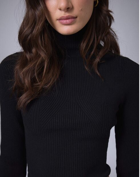 Pull col roulé Petite Côte   noir