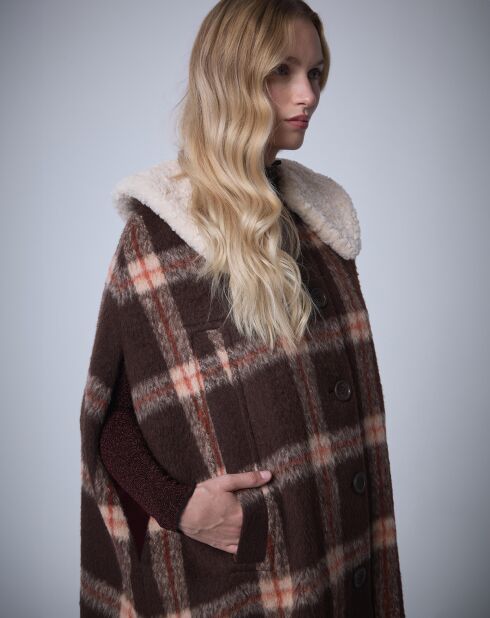 Cape en Laine mélangée Pilou Tartan    unique