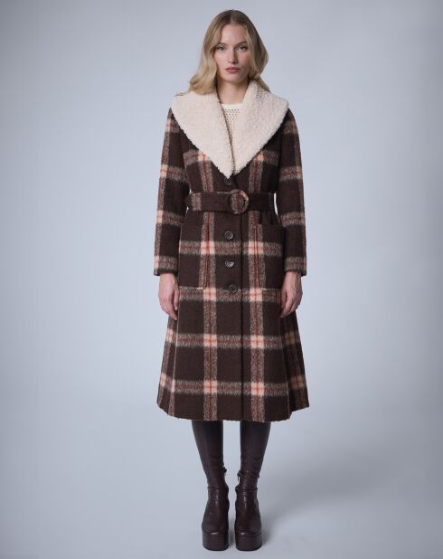 Manteau en Laine mélangée Pilou Tartan    unique