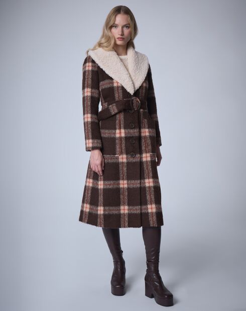Manteau en Laine mélangée Pilou Tartan    unique