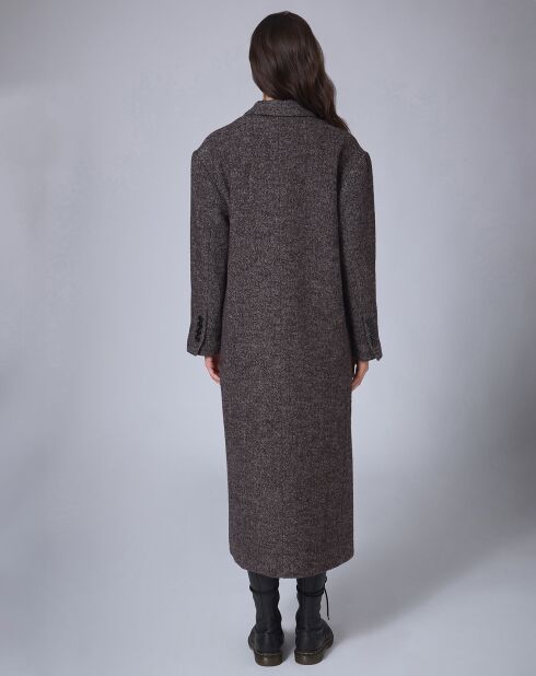 Manteau en Laine mélangée Raymonde     chocolat