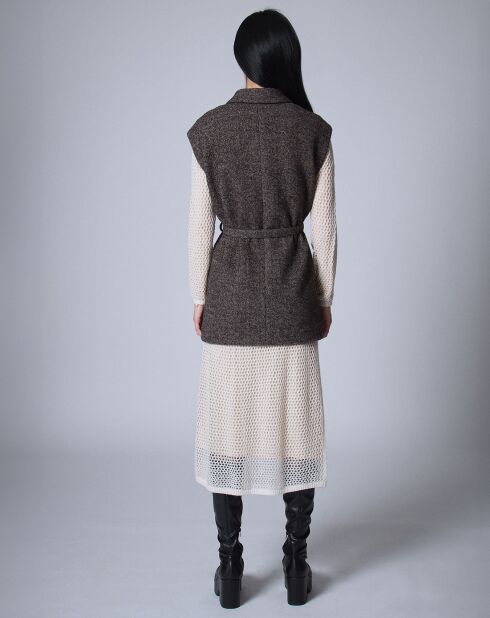 Veste sans manches en Laine mélangée Raymonde   chocolat