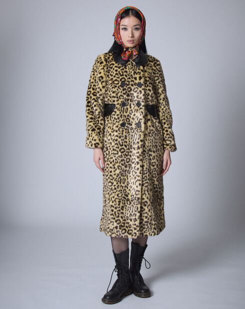 Manteau en Fausse Fourrure   léopard