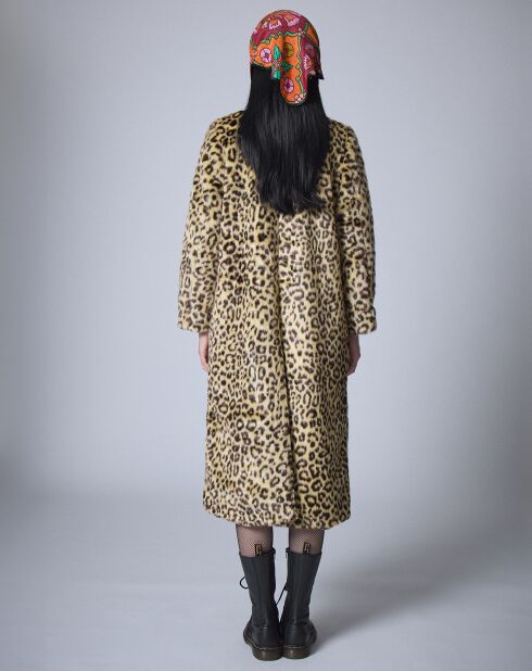 Manteau en Fausse Fourrure   léopard
