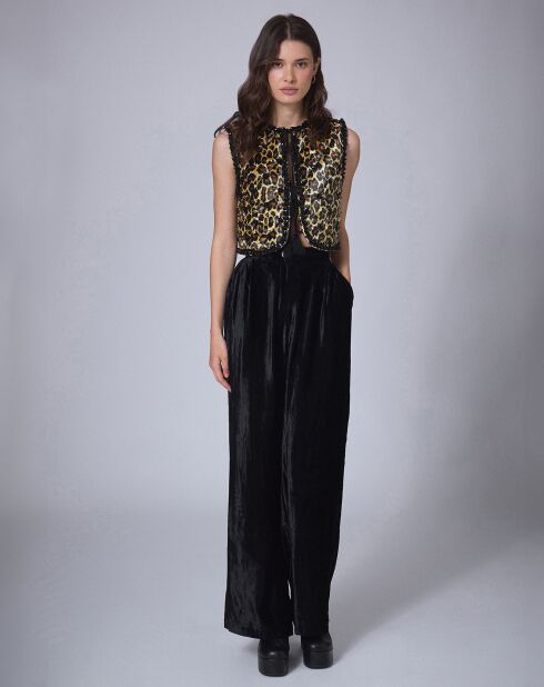 Pantalon en Velours Night    noir