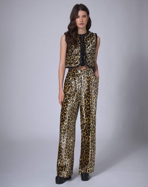 Pantalon en Velours Panther    unique