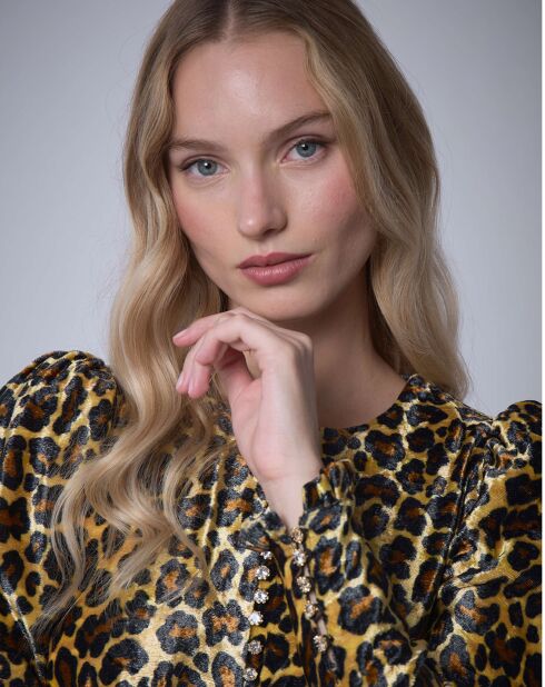 Robe longue en Velours Panther   unique