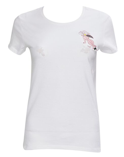 T-shirt a fiori bianchi