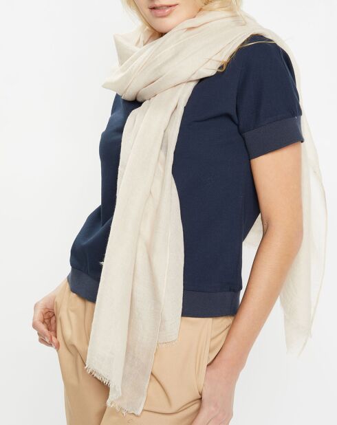 Bufanda suave en color crudo - 90x180 cm