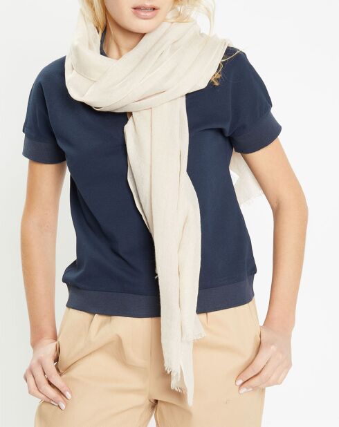 Bufanda suave en color crudo - 90x180 cm