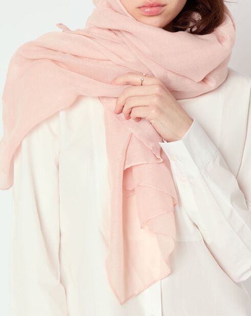 Pañuelo rosa viejo Doucette - 90x180 cm