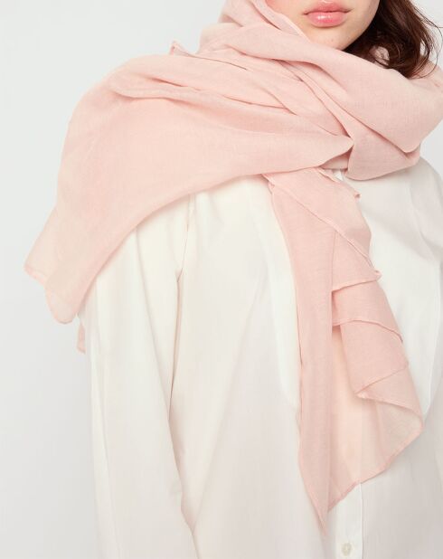 Pañuelo rosa viejo Doucette - 90x180 cm