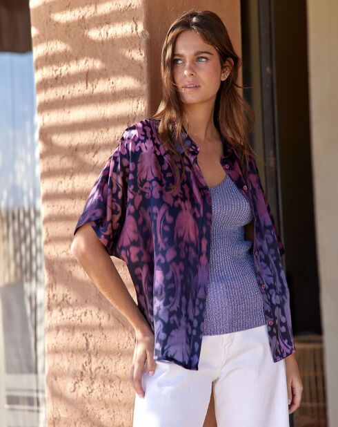 Blouse en Soie mélangée Clyde lilas