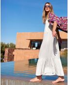 Kimono en Soie mélangée Kan rose