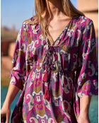Robe en Soie mélangée Kylan rose