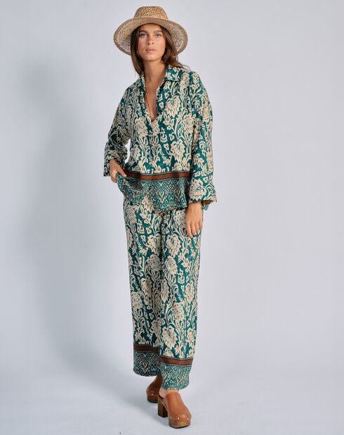 Pantalon Playa paon/beige