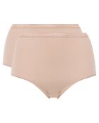 2 Culottes Coton Bio beiges