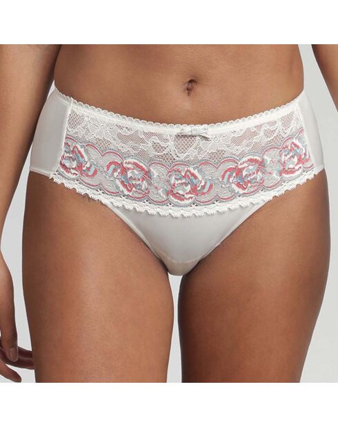 Culotte Flower Elegance motif à fleurs blanche