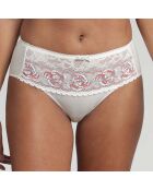 Culotte Flower Elegance motif à fleurs blanche