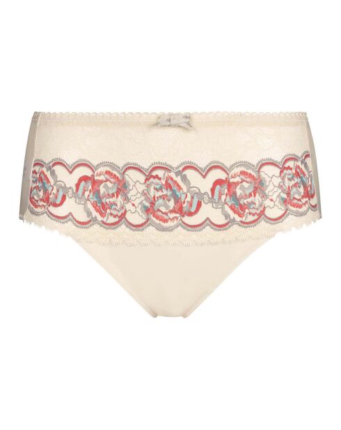 Culotte Flower Elegance motif à fleurs blanche