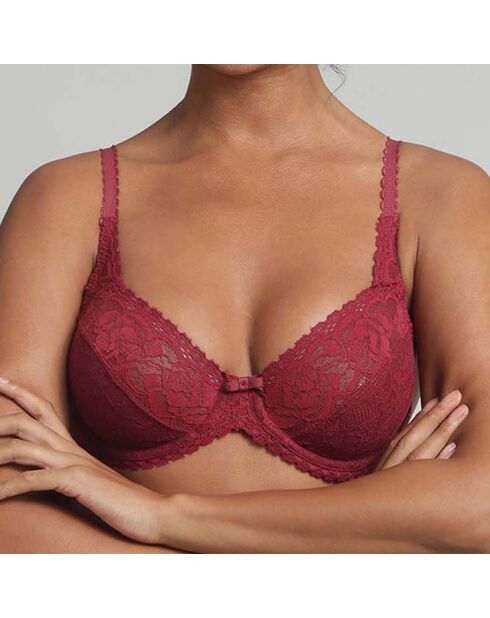 Soutien-gorge Flower Elegance rouge cerise