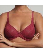 Soutien-gorge Flower Elegance rouge cerise