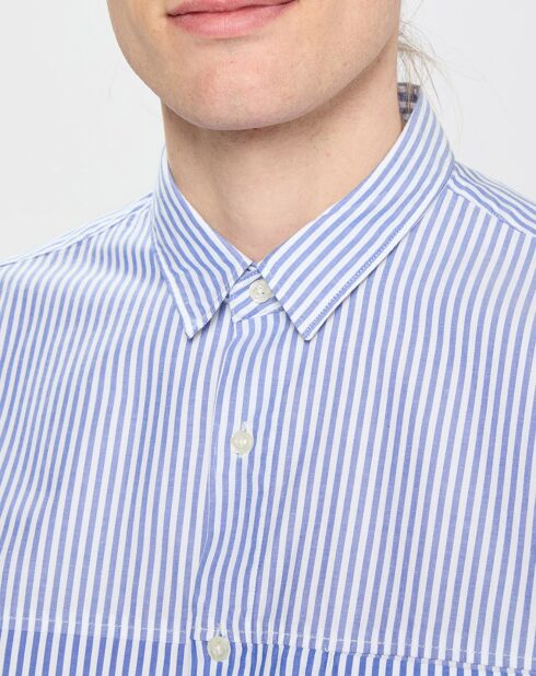 Chemise Regular Fit rayée blanc/bleu