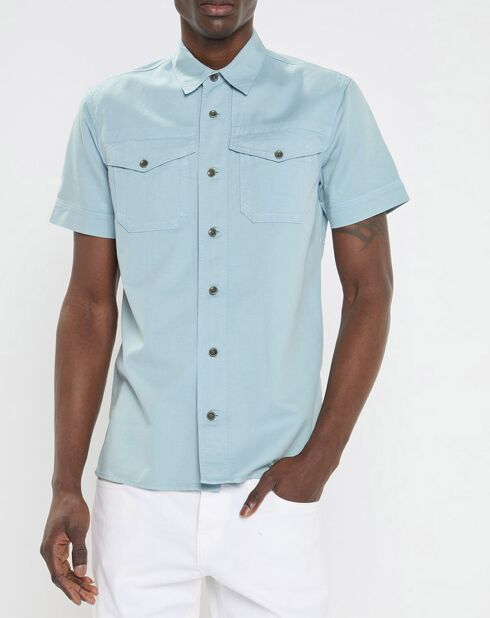 Chemise Regular Fit unie bleue