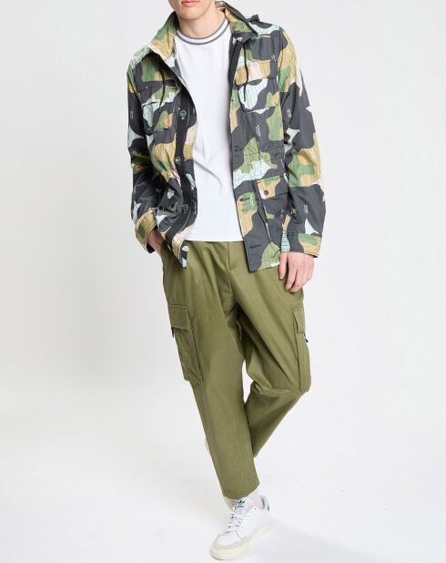 Blouson en nylon camouflage marine/multicolore