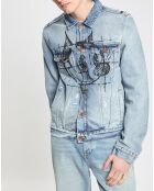 Veste en jean bleue