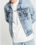 Veste en jean bleue
