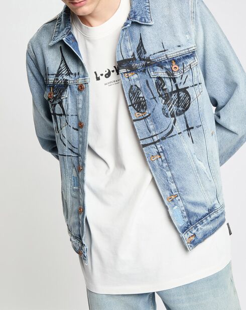 Veste en jean bleue